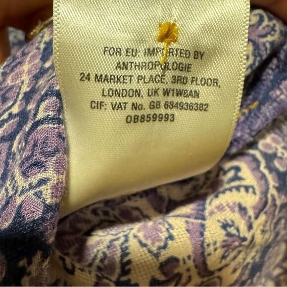 Anthropologie Akemi + Kin Coconino Button Up Top Paisley Patchwork Purple Sz M - Picture 8 of 11